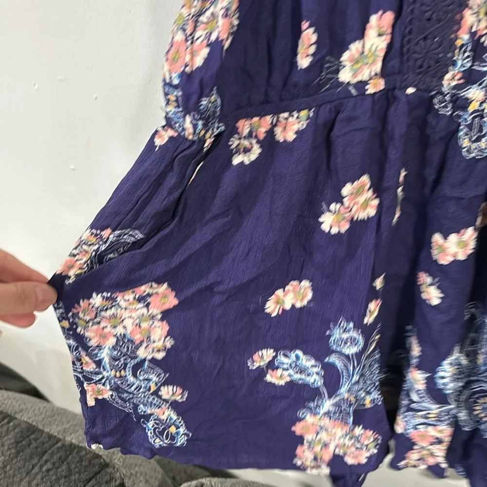 ⭐️ 2/$10 - Kendall and Kylie Blue Romper - Picture 2 of 4